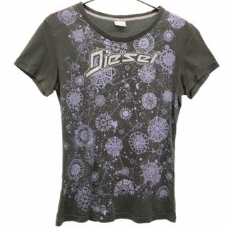 ディーゼル(DIESEL)のディーゼル プリント 半袖 Tシャツ XXL カーキ DIESEL ビッグサイズ レディース 【中古】  【230623】 メール便可(Tシャツ(半袖/袖なし))