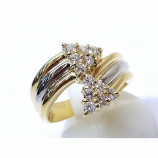 K18 YG×Pt900 リング ■ ダイヤ 0.50ct 12号 指輪(リング(指輪))