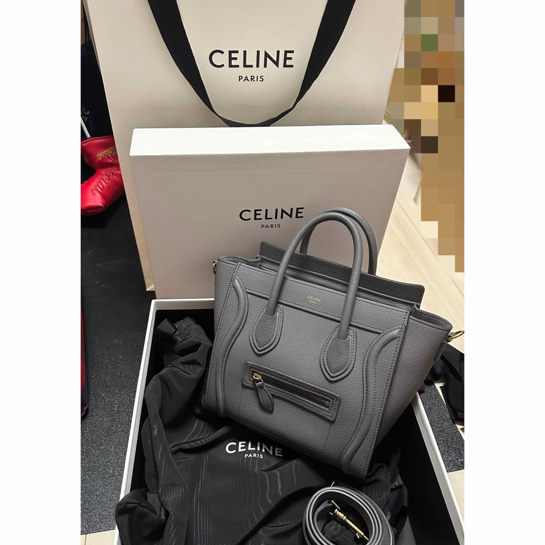 celine(セリーヌ)のセリーヌ　ナノ ラゲージバッグ / ベビードラムドカーフスキン ほぼ未使用 レディースのバッグ(ショルダーバッグ)の商品写真