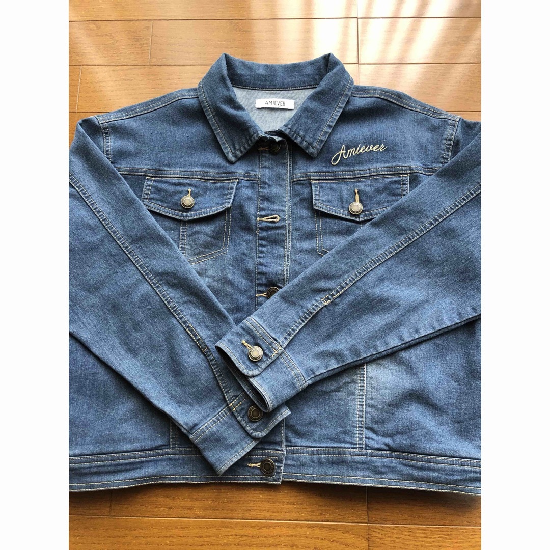 USED4点まとめ売り！Gジャン、Gパン、半袖トップス、ミニスカート　S〜M キッズ/ベビー/マタニティのキッズ服女の子用(90cm~)(Tシャツ/カットソー)の商品写真