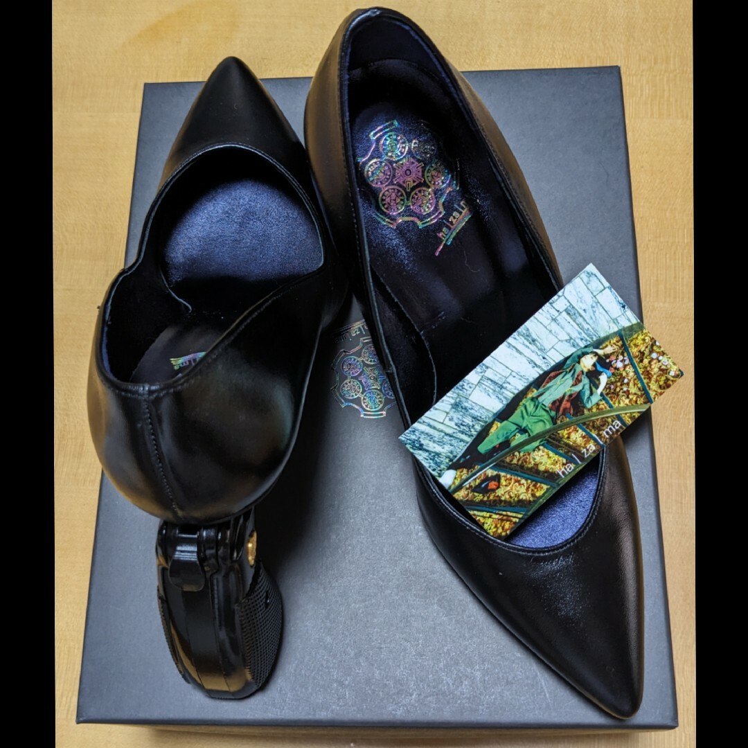 ha|za|ma 惹き鉄となるヒールパンプス Black 23.5cmの通販 by