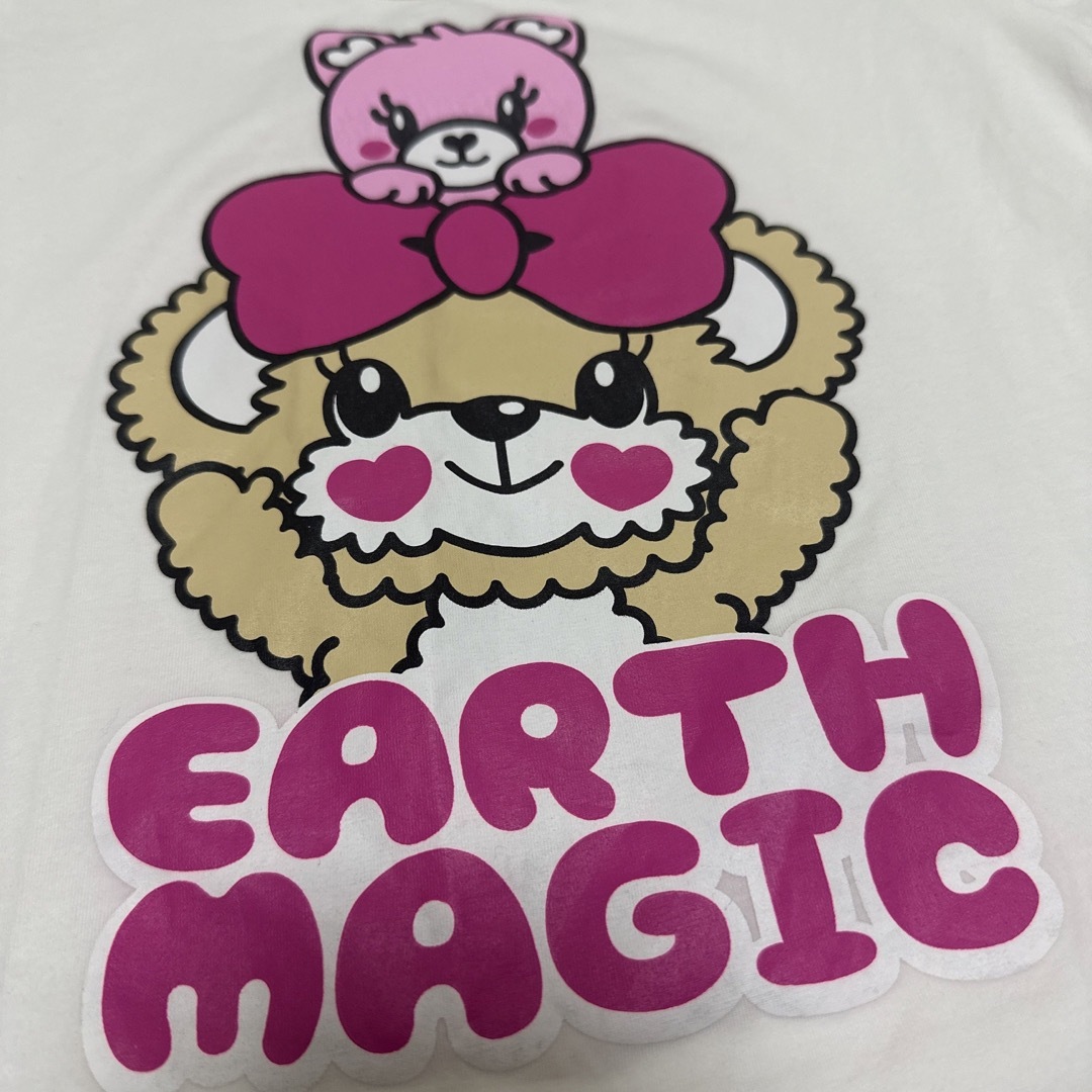 EARTHMAGIC(アースマジック)の美品★アースマジック★りぼん半袖Tシャツ140★ キッズ/ベビー/マタニティのキッズ服女の子用(90cm~)(Tシャツ/カットソー)の商品写真