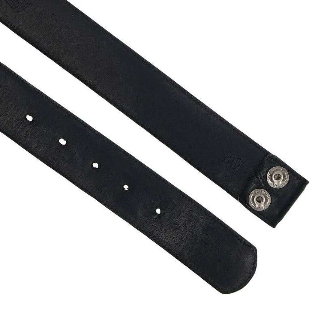 Chrome Hearts(クロムハーツ)のクロムハーツ  1.5 STRAP/1.5inchスクロールレーベルリベッツ レザーベルト メンズ 36 メンズのファッション小物(ベルト)の商品写真