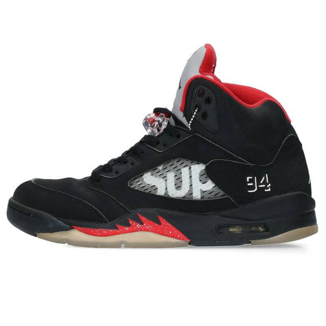 ナイキ ×シュプリーム SUPREME  AIR JORDAN 5 RETRO SUPREME 824371-001 エアジョーダン5レトロスニーカー  メンズ 27.5cm