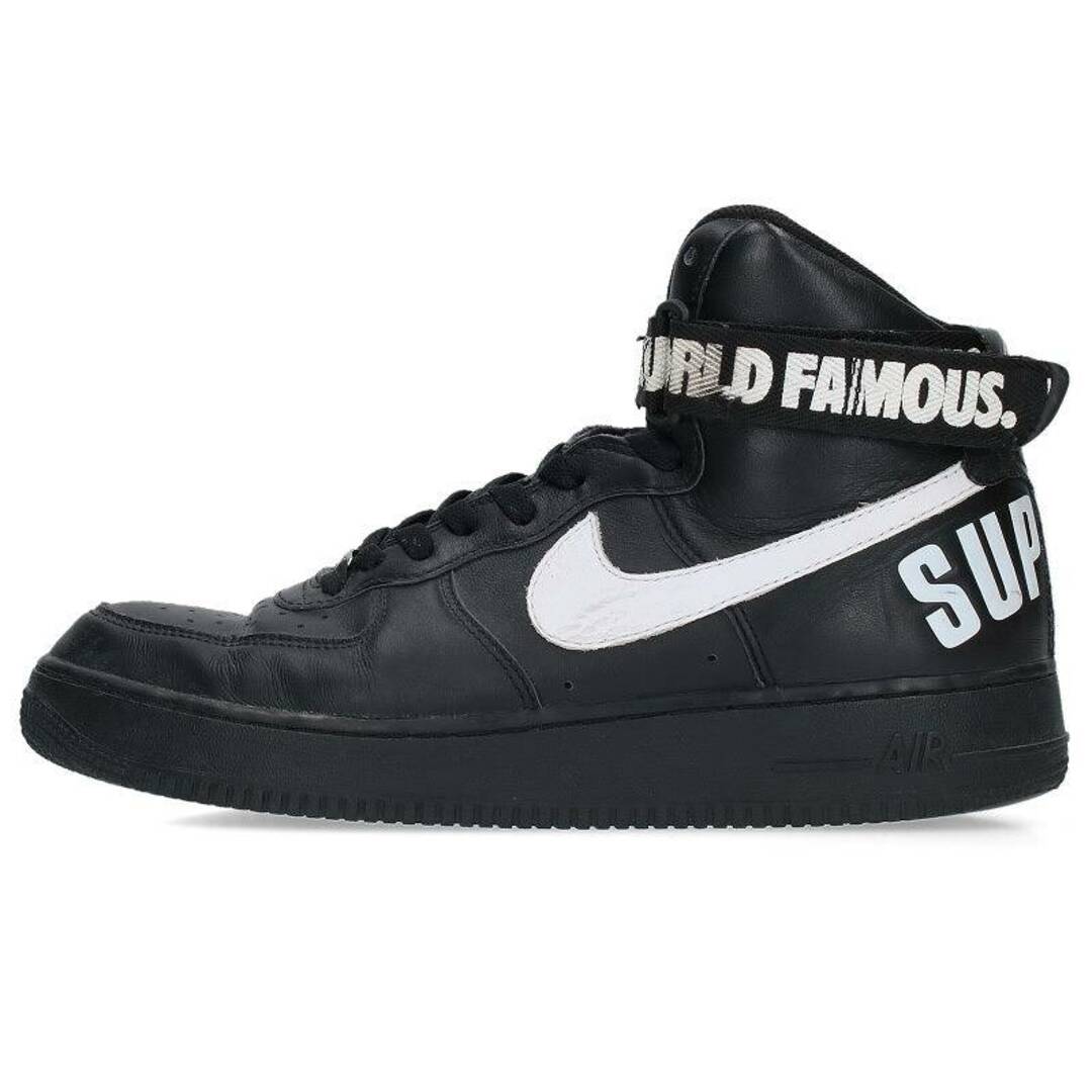 ナイキ ×シュプリーム SUPREME  AIR FORCE 1 HIGH SUPREME SP 698696-010 エアフォース1ハイスニーカー  メンズ 28cm