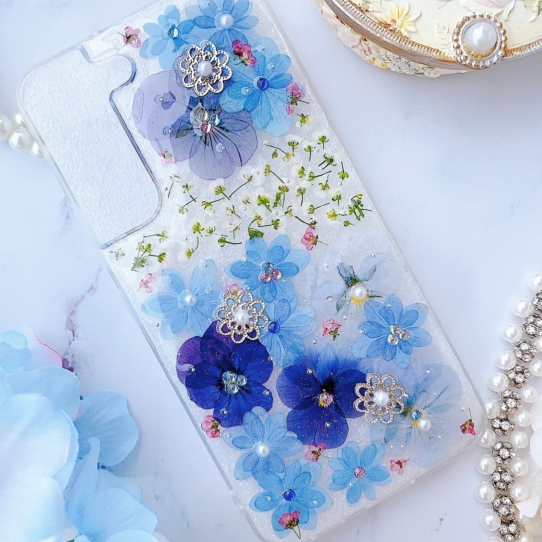 スマホケース♡押し花♡oppo  Galaxy  スマホ/家電/カメラのスマホアクセサリー(Androidケース)の商品写真