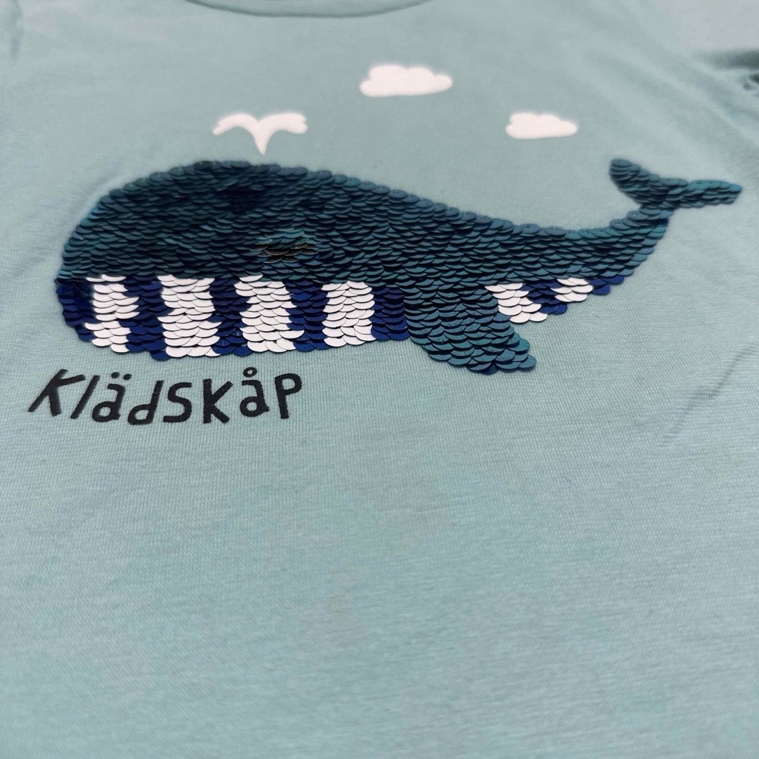 kladskap(クレードスコープ)のクレードスコープ★Tシャツ2点セット110★スパンコール動物クジラ キッズ/ベビー/マタニティのキッズ服男の子用(90cm~)(Tシャツ/カットソー)の商品写真