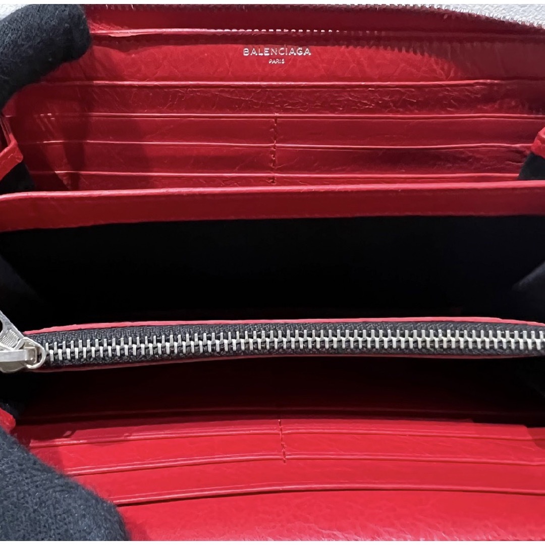 BALENCIAGA 長財布 (レッド) ※付属品:箱 バレンシアガ