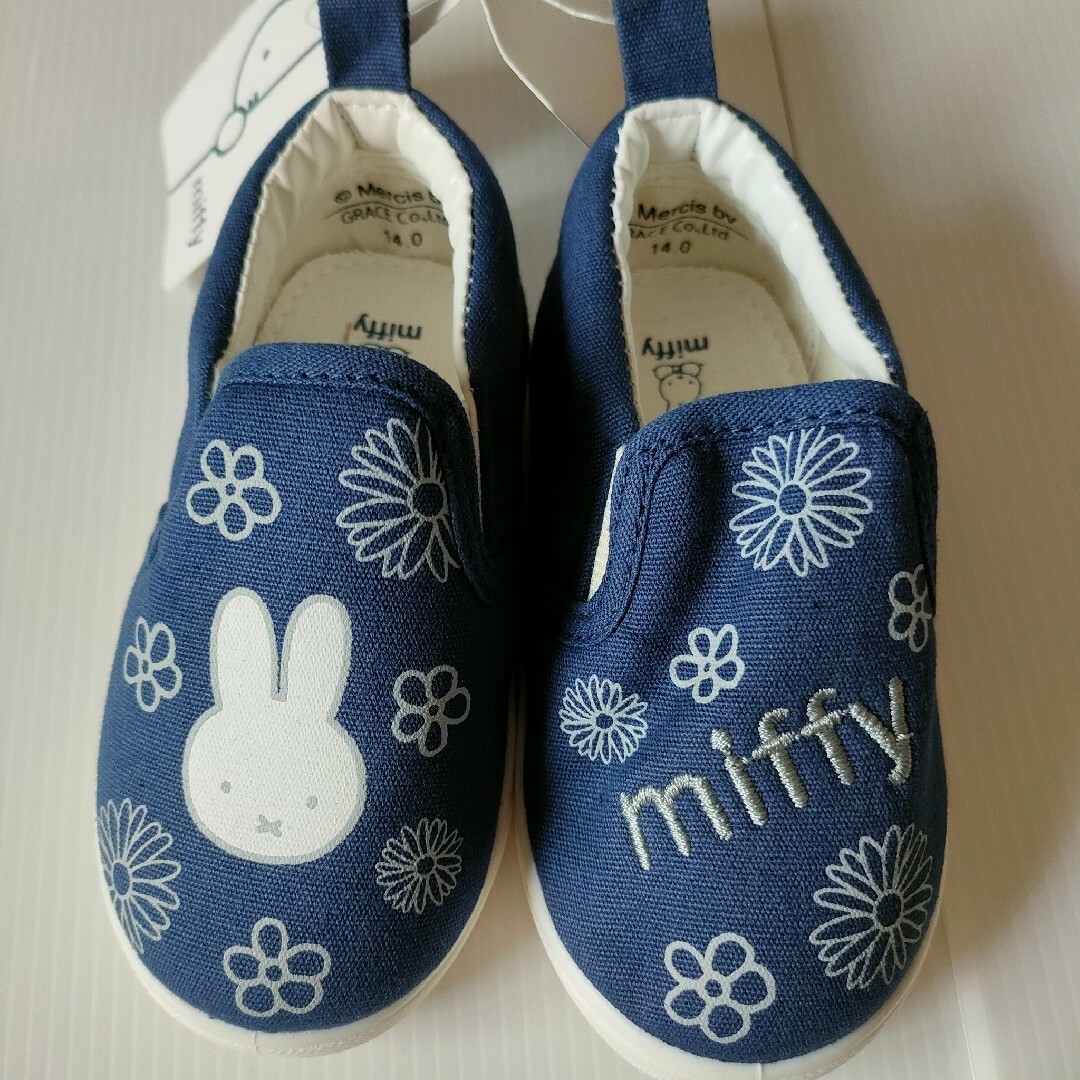 miffy(ミッフィー)の新品未使用 ミッフィー ベビー シューズ 14cm スリッポン スニーカー キッズ/ベビー/マタニティのベビー靴/シューズ(~14cm)(スリッポン)の商品写真