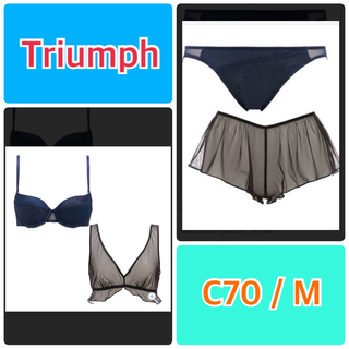 トリンプ(Triumph)の新品未使用　トリンプ　アモスタイル　文化服装学院　コラボ　シースルー　セット(ブラ&ショーツセット)