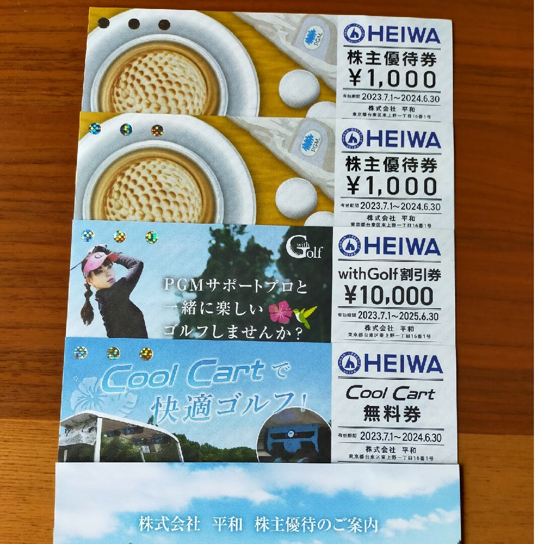 HEIWA 株主優待割引券2枚