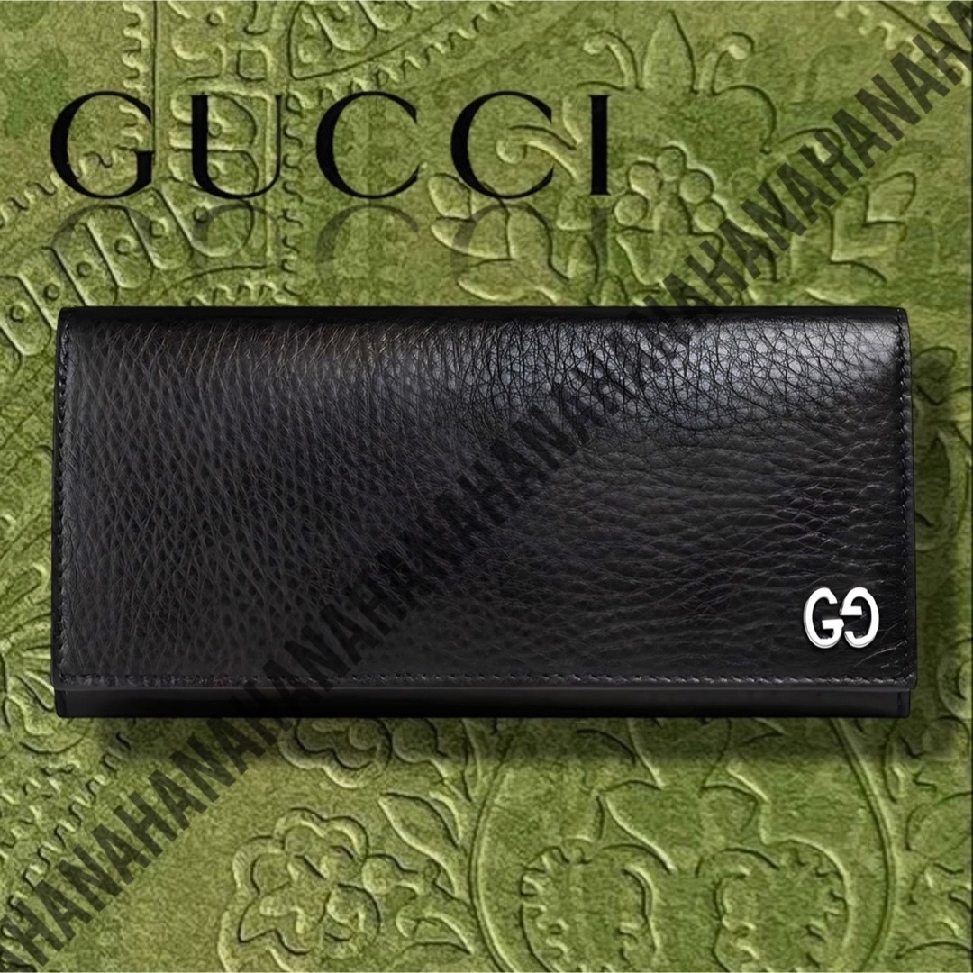 Gucci - GUCCI 新品 未使用 ロング ウォレット 長財布 黒 シンプル GG