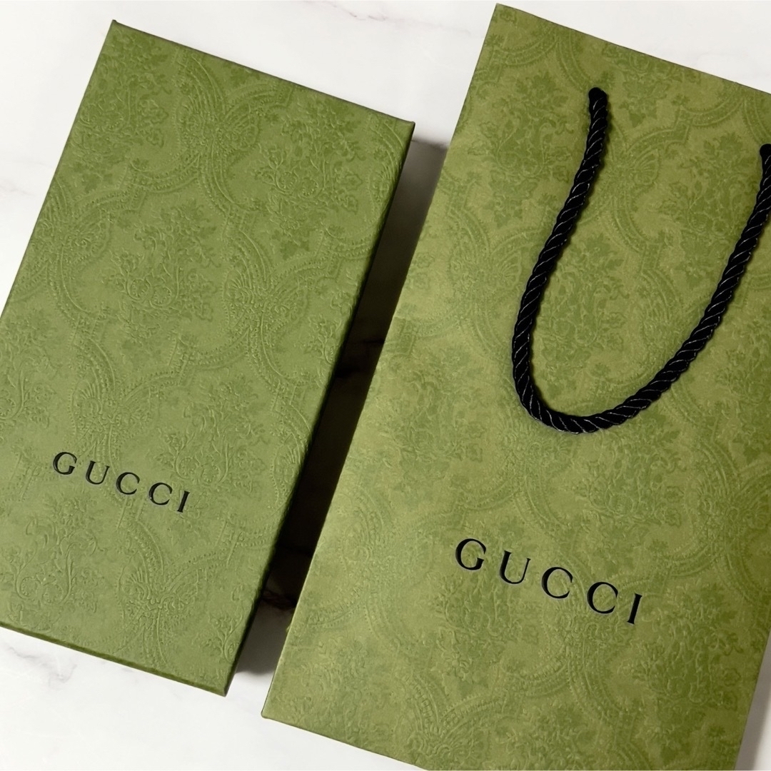 GUCCI 新品 未使用 ロング ウォレット 長財布 黒 シンプル GG 本革