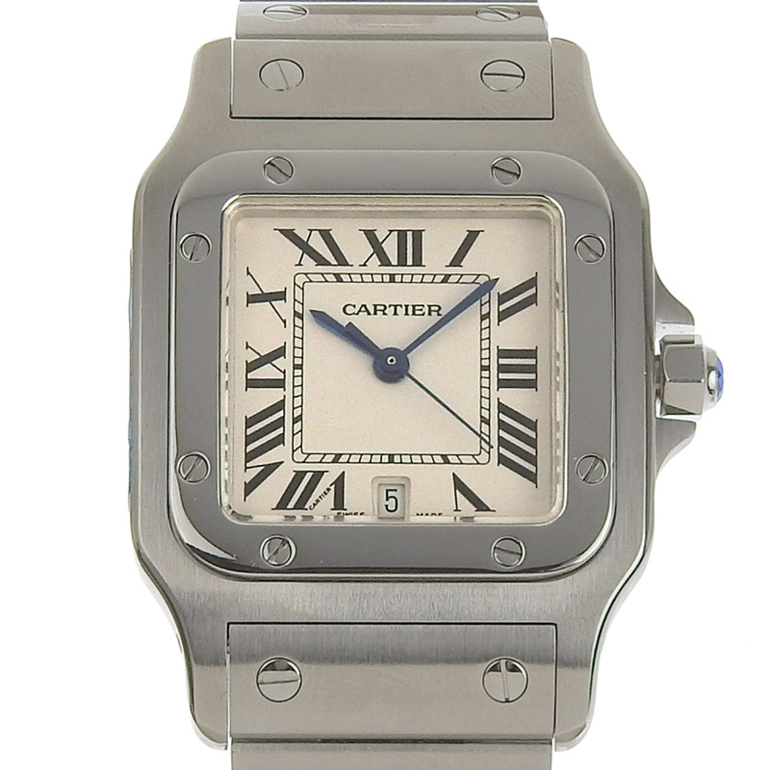 カルティエ CARTIER サントスガルベLM クォーツ 腕時計 メンズ SS ホワイト文字盤 W20060D6  新入荷 CA0435ＳＳケース