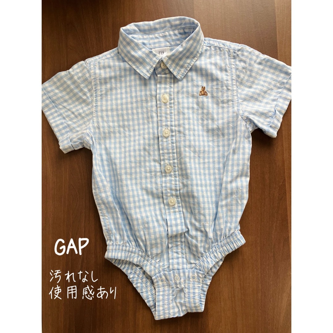 babyGAP(ベビーギャップ)のbabyGap UNIQLO 80 ロンパース 2点セット キッズ/ベビー/マタニティのベビー服(~85cm)(ロンパース)の商品写真