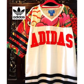 アディダス(adidas)のアディダス リタオラ コラボ ドラゴン Tシャツ ワンピース 龍 ジャージ L(Tシャツ/カットソー(半袖/袖なし))