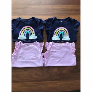 ベビーギャップ(babyGAP)の【双子セット！！】baby GAP ロンパース　2種類　計４枚セット売り！(ロンパース)