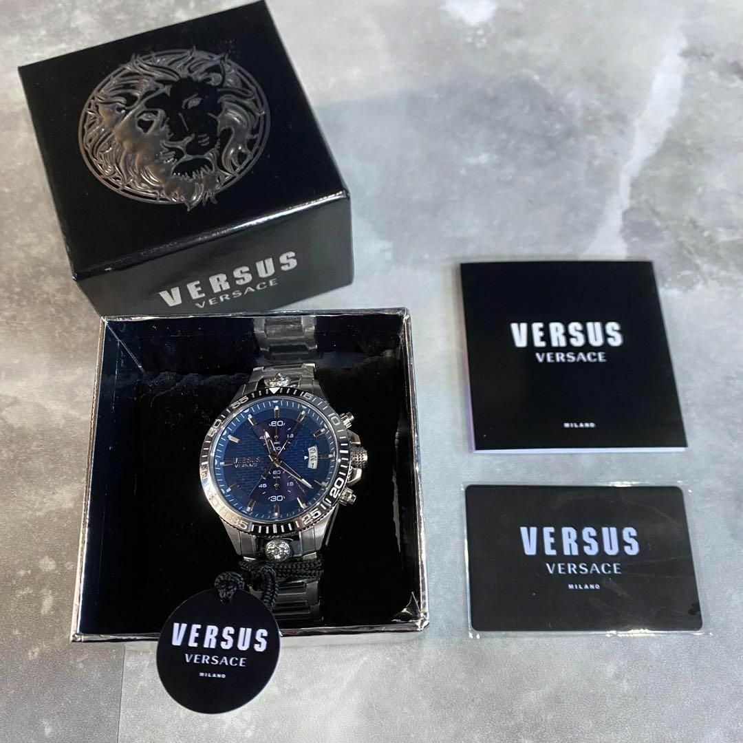 VERSACE - 【新品】ヴェルサス/ヴェルサーチ シルバー ブルー メンズ