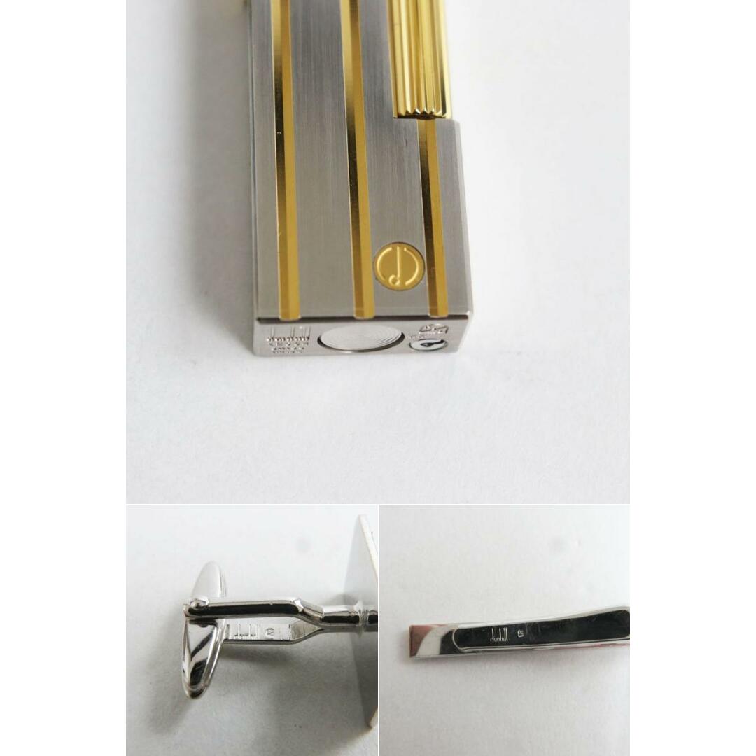 Dunhill 極美品○dunhill ダンヒル ストライプ柄 ガスライター/カフスボタン/カフリンクス/ネクタイピン シルバー×ゴールド  着火確認◎の通販 by 衣類＆ブランドリサイクル GREEN ラクマ店｜ダンヒルならラクマ