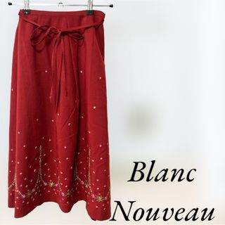 Blanc Nouveau 花柄ロングスカート  フリーサイズ(ロングスカート)