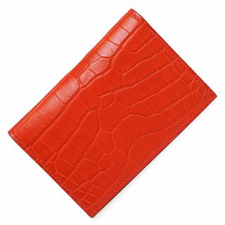 エルメス(Hermes)のエルメス MC2 ユークリッド カードケース 名刺入れ 定期入れ パスケース クロコダイル アリゲーターマット エキゾチックレザー ルージュインディアン レッド 赤 X刻印 箱付 HERMES（新品・未使用品）(パスケース/IDカードホルダー)