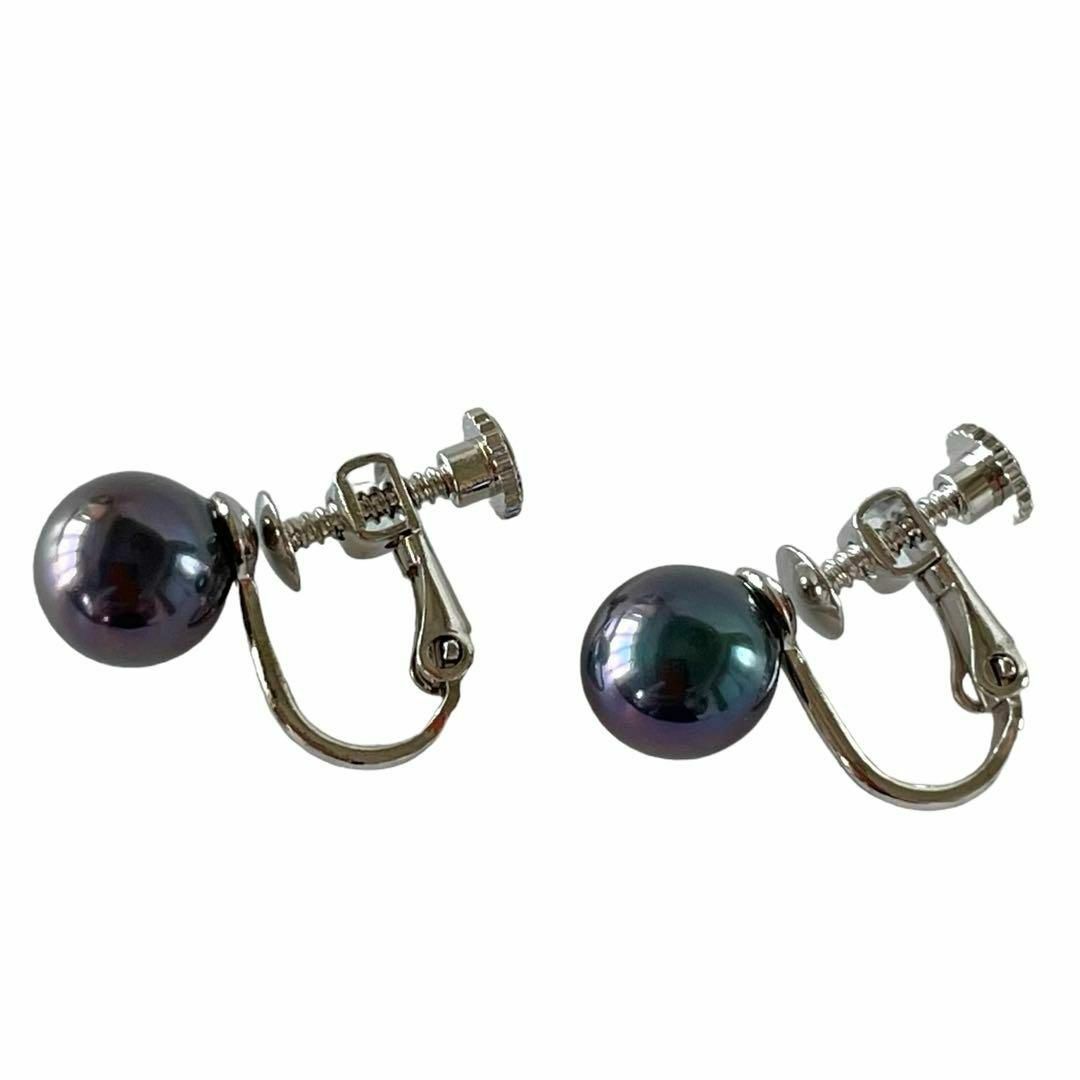 【新品】皇室御用達 WINK PEARL 高級人工真珠 ネックレス 濃いグレー レディースのアクセサリー(ネックレス)の商品写真