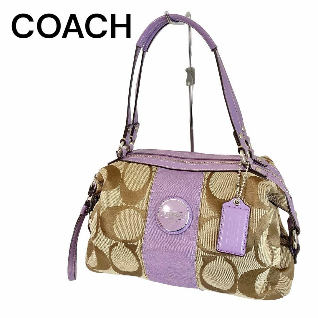 新作商品 定番人気美品 COACH コーチ シグネチャー柄 トートバッグ