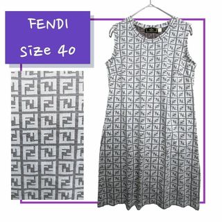 美品】 フェンディ FENDI ズッカ柄 ワンピース ドレス ノースリーブ