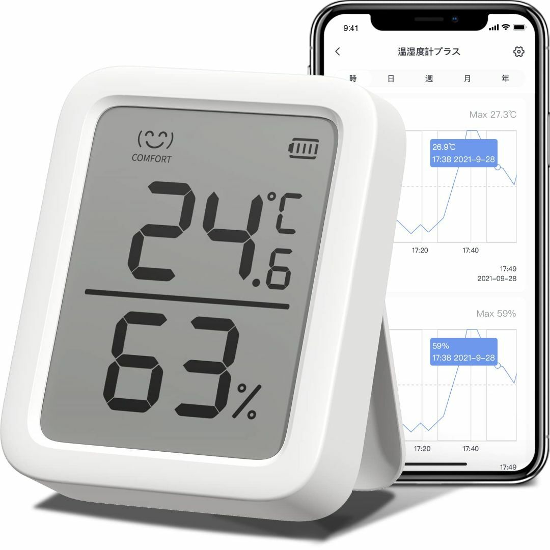 SwitchBot 温湿度計プラス Alexa 温度計 湿度計 - スイッチボッ