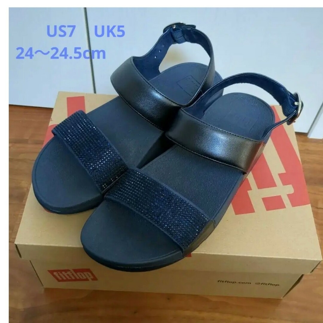 fitflop(フィットフロップ)のフィットフロップ ルル サンダル ネイビー US7 24cm 24.5cm レディースの靴/シューズ(サンダル)の商品写真