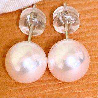 艶々✨直径8mm❗️花珠級❣️プラチナアコヤパールピアス プラチナ