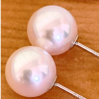 艶々✨直径8mm❗️花珠級❣️プラチナアコヤパールピアス プラチナ
