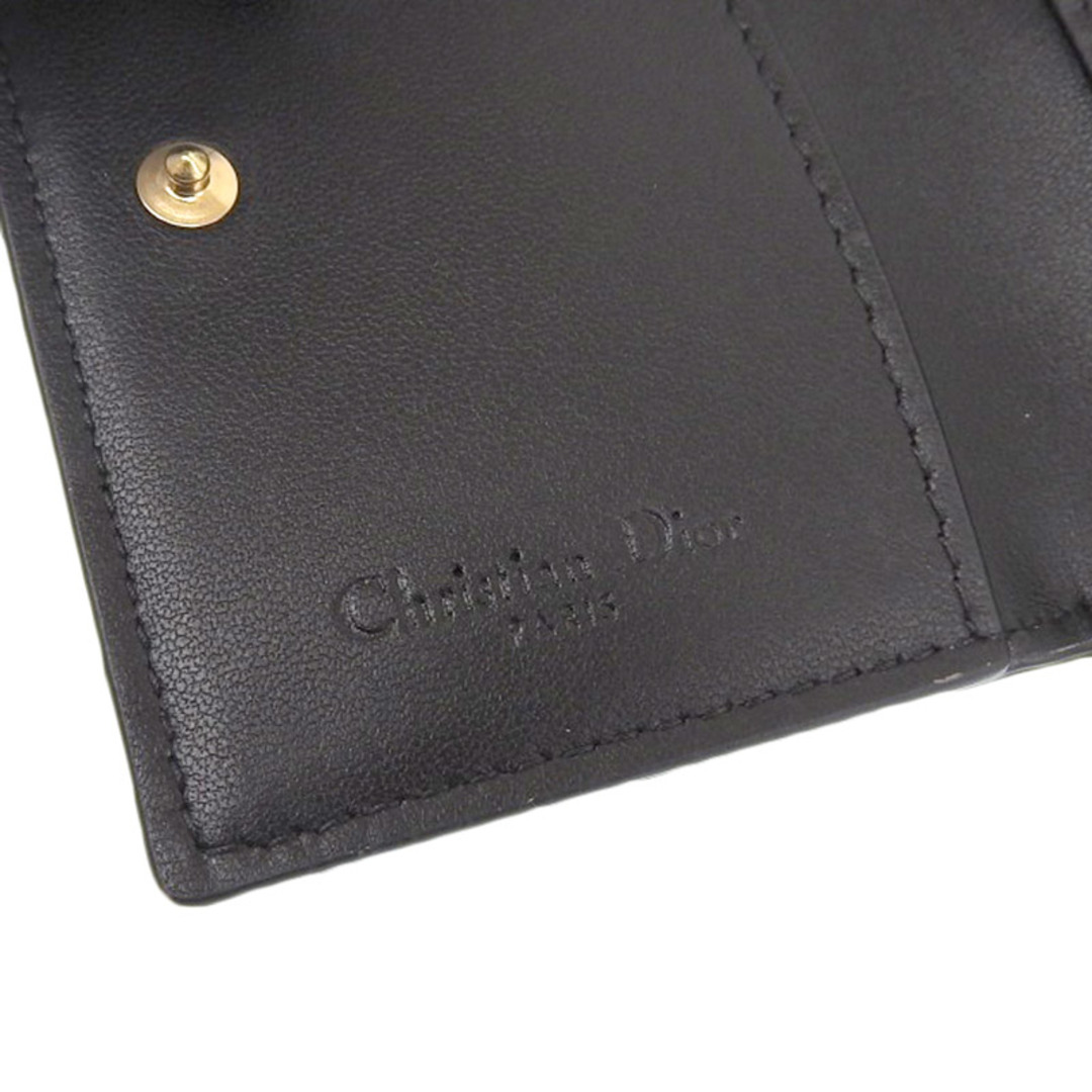 ディオール CHRISTIAN DIOR カナージュ カードホルダー 名刺入れ カードケース レザー ブラック S0011ONMJ  新入荷 OBB0489