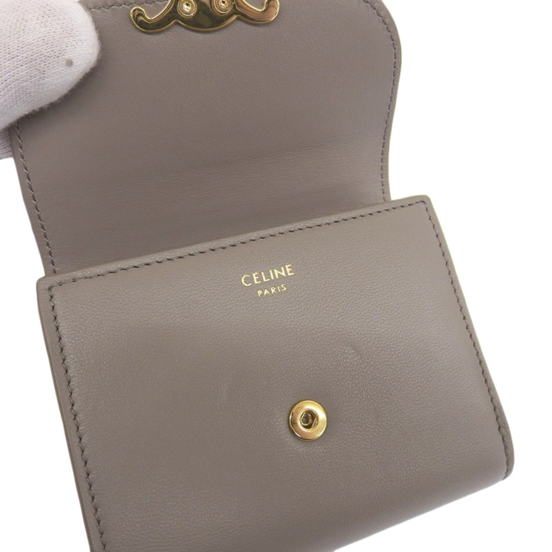 【新品】CELINE ☆ トリオンフスモールウォレット PEBBLE