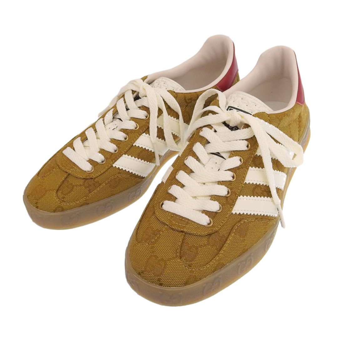 Gucci(グッチ)のグッチ×アディダス GUCCI×adidas ガゼル スニーカー 靴 GGキャンバス ブラウン/ホワイト 5 1/2 646652 美品 新入荷 GU0512 レディースの靴/シューズ(スニーカー)の商品写真