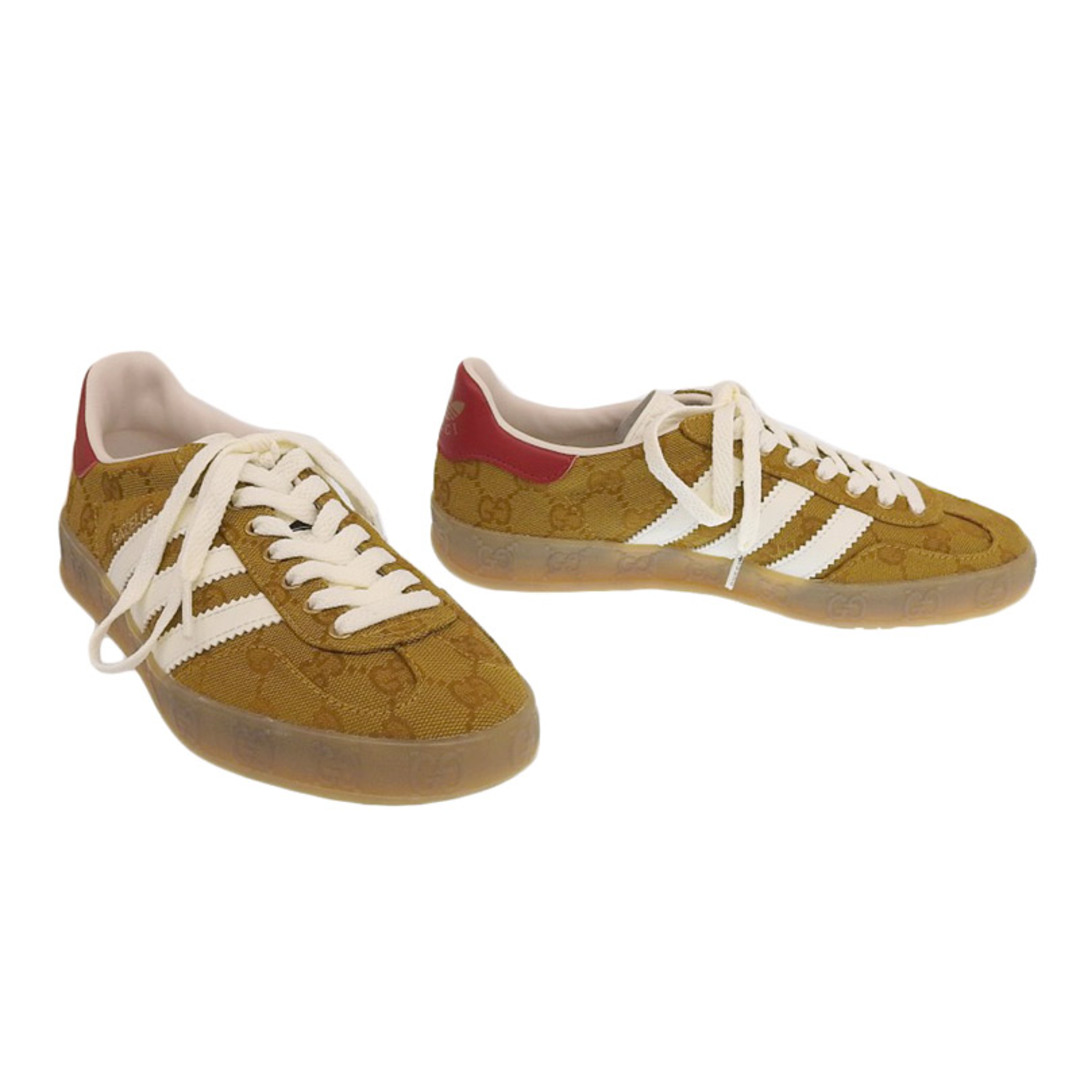 Gucci(グッチ)のグッチ×アディダス GUCCI×adidas ガゼル スニーカー 靴 GGキャンバス ブラウン/ホワイト 5 1/2 646652 美品 新入荷 GU0512 レディースの靴/シューズ(スニーカー)の商品写真