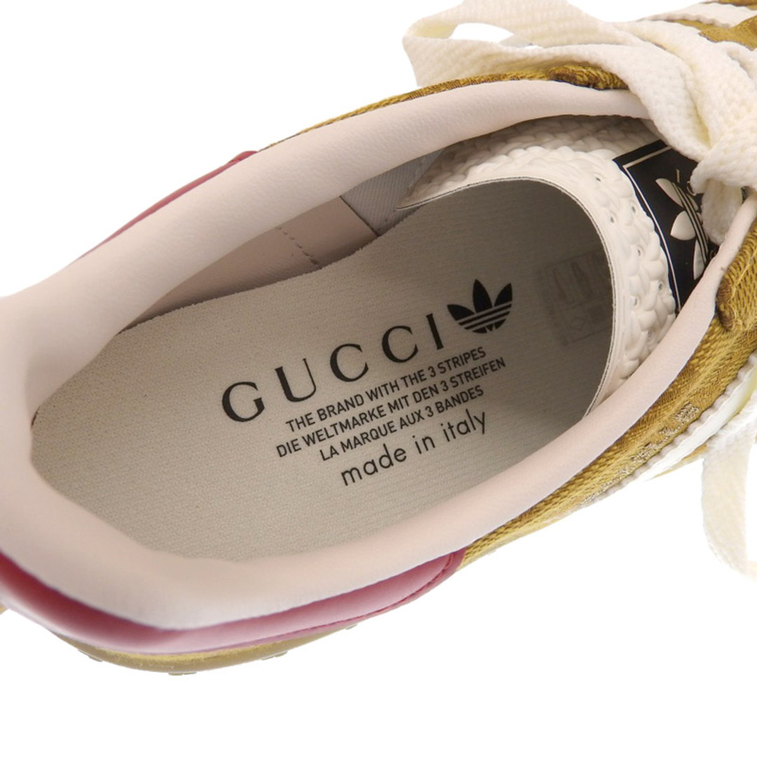 Gucci(グッチ)のグッチ×アディダス GUCCI×adidas ガゼル スニーカー 靴 GGキャンバス ブラウン/ホワイト 5 1/2 646652 美品 新入荷 GU0512 レディースの靴/シューズ(スニーカー)の商品写真