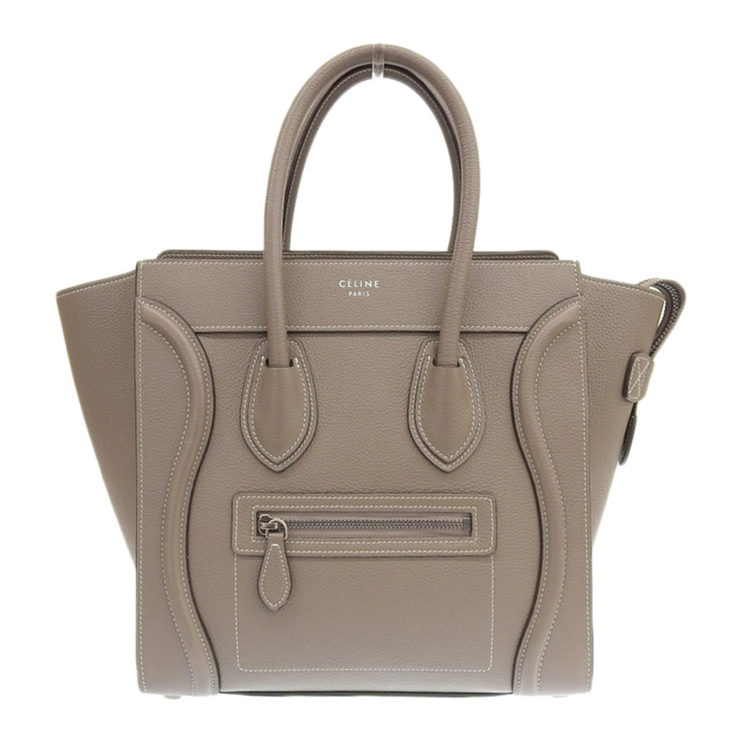 セリーヌ CELINE ラゲージ マイクロショッパー ハンドバッグ グレー  新入荷 OB1475