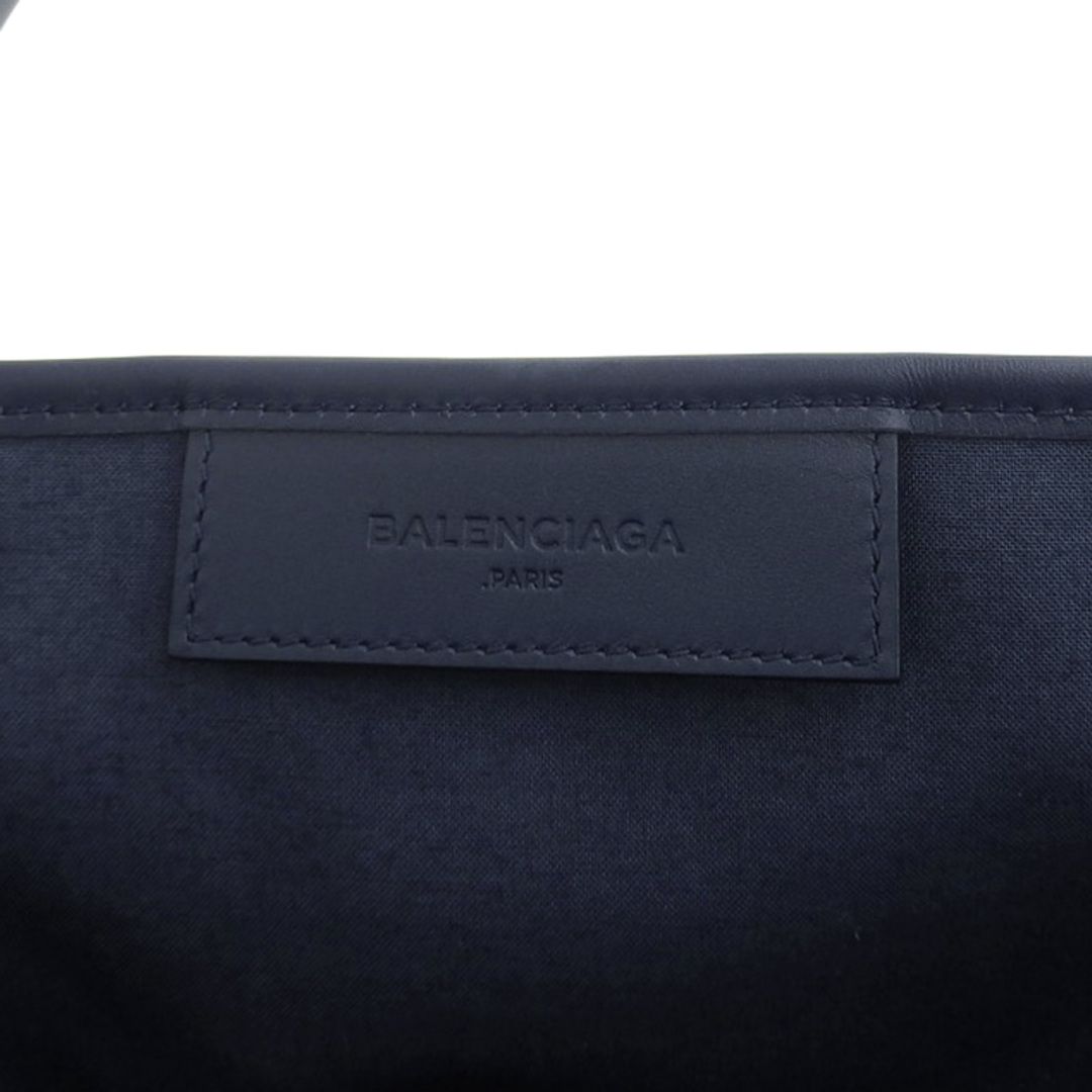 other(アザー)のバレンシアガ BALENCIAGA ネイビーカバスS ハンドバッグ キャンバス レザー ネイビー ホワイト 339933 中古 新入荷 OB1476 レディースのバッグ(ハンドバッグ)の商品写真