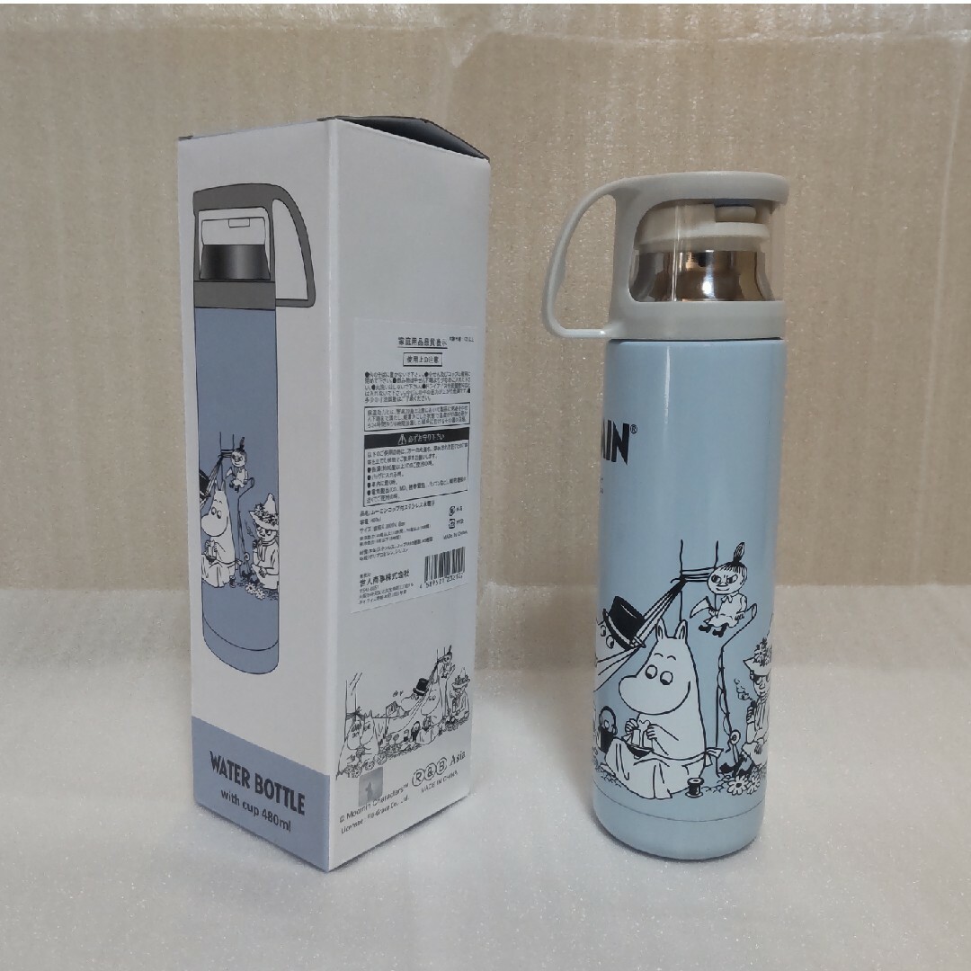 MOOMIN(ムーミン)の★ムーミンコップ付きステンレス水筒② インテリア/住まい/日用品のキッチン/食器(タンブラー)の商品写真