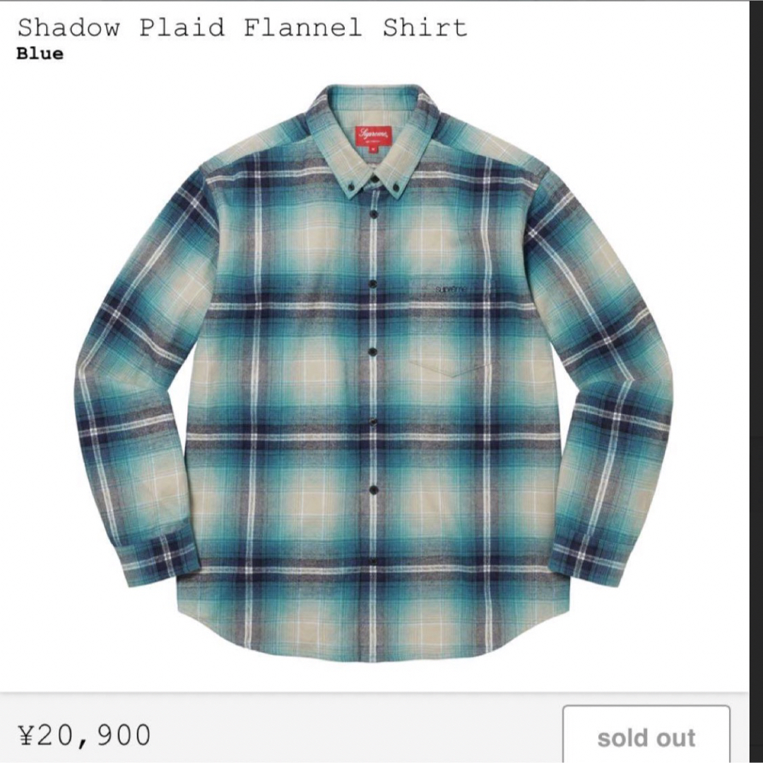 Supreme Shadow Plaid Flannel Shirt L