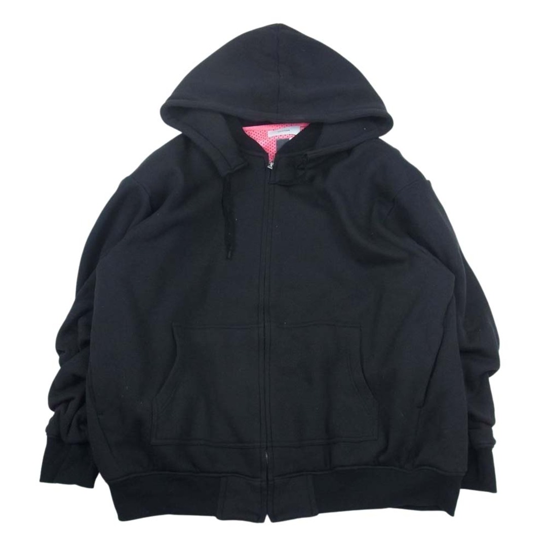 ファセッタズム FACETASM 21AW CSW-SW-U01 SUPER BIG HOODIE 裏地メッシュ スーパー ビッグ オーバーサイズ ドローコード フルジップ フーディ パーカー ブラック系 00