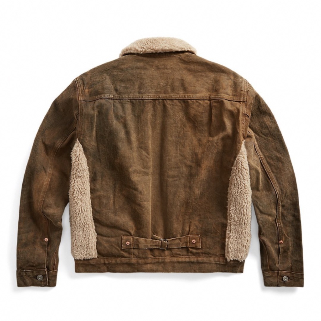 新品*RRL*フリースパネルド デニム ジャケット*M* ダブルアールエル