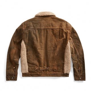 新品*RRL*フリースパネルド デニム ジャケット*S* ダブルアールエルの