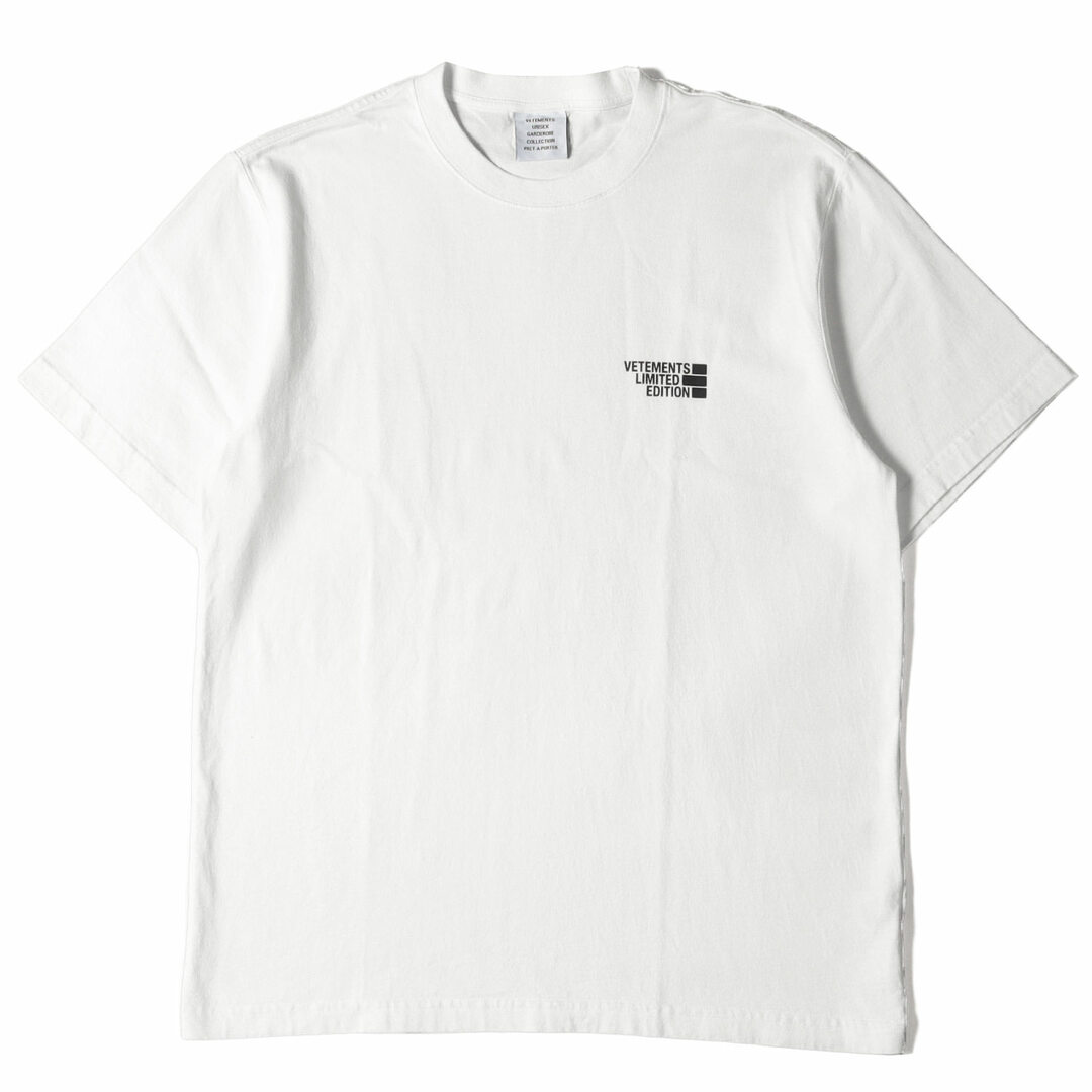 VETEMENTS ヴェトモン Tシャツ サイズ:M ブランドロゴ クルーネック 半袖 Logo Limited Edition T-shirt 21SS ホワイト 白 トップス カットソー カジュアル ブランド ストリート シンプル ワンポイント【メンズ】Tシャツ/カットソー(半袖/袖なし)