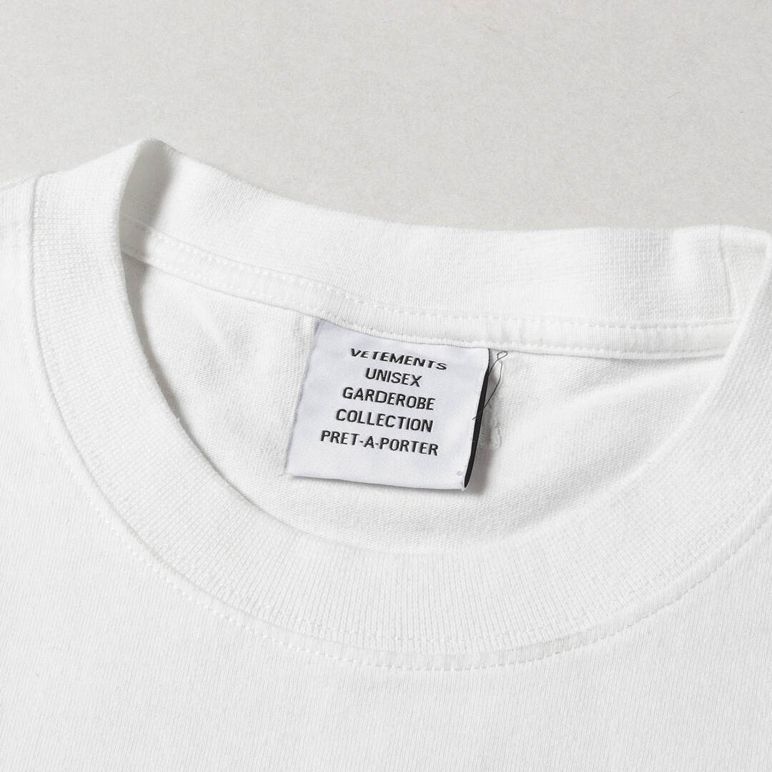 VETEMENTS ヴェトモン Tシャツ サイズ:M ブランドロゴ クルーネック 半袖 Logo Limited Edition T-shirt 21SS ホワイト 白 トップス カットソー カジュアル ブランド ストリート シンプル ワンポイント【メンズ】