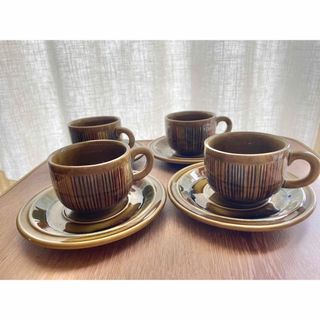 コーヒーカップ&ソーサー　4客セット(グラス/カップ)