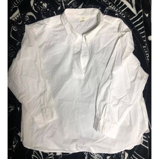 エイチアンドエム(H&M)のH&M シワ加工  白シャツ  ブラウス XL(シャツ/ブラウス(長袖/七分))