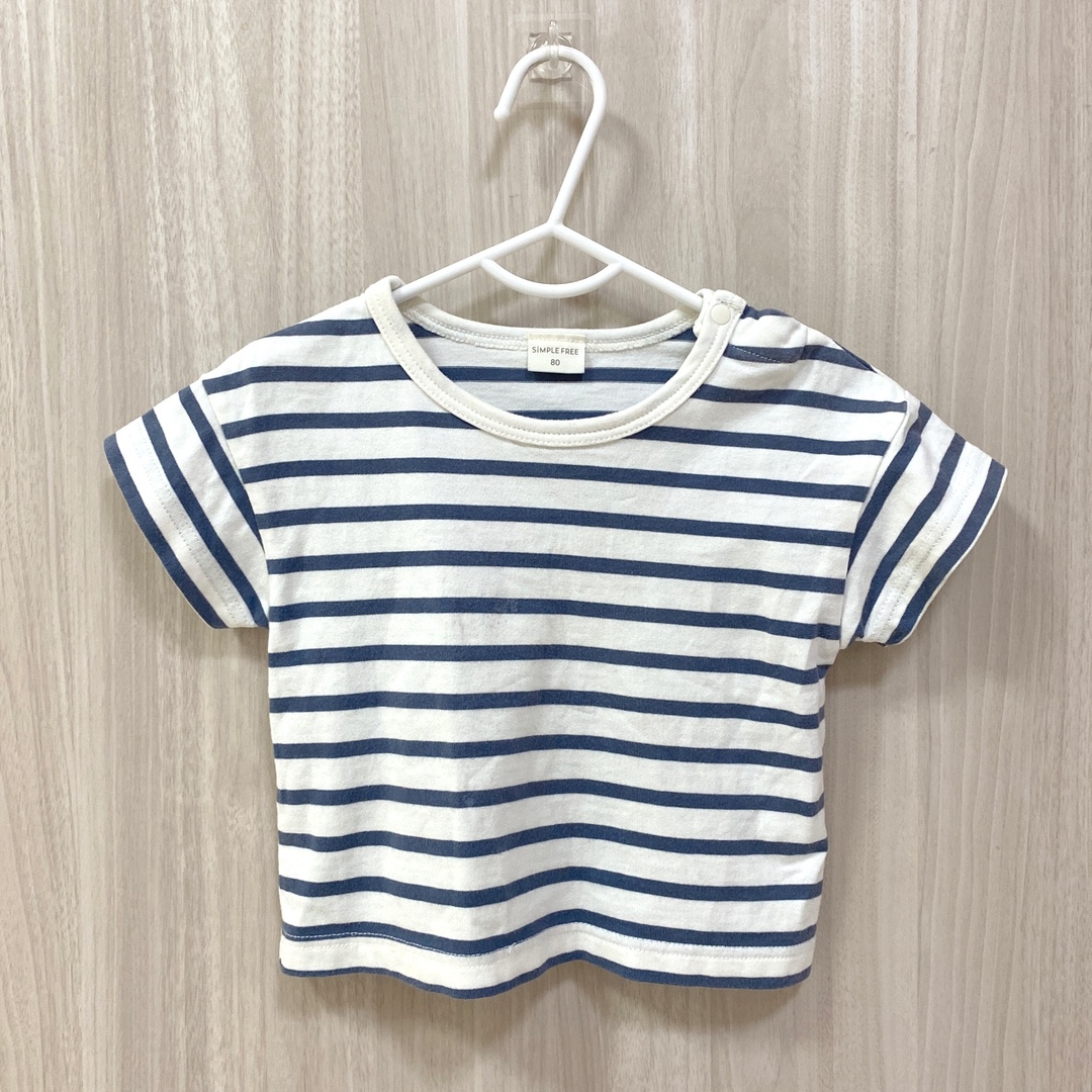 BREEZE(ブリーズ)のシンプルボーダーTシャツ　サイズ80 キッズ/ベビー/マタニティのベビー服(~85cm)(シャツ/カットソー)の商品写真