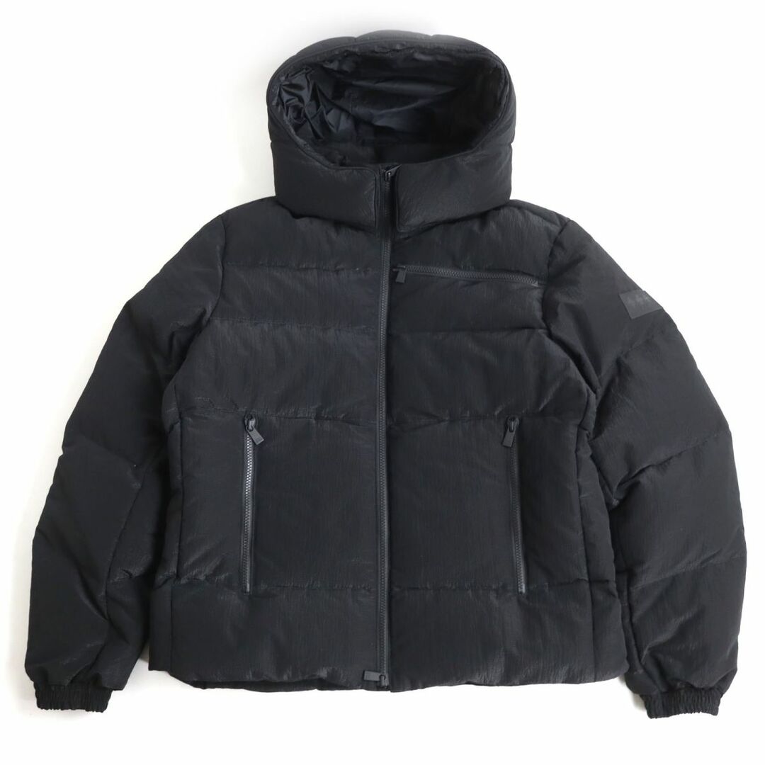 極美品◆22AW TATRAS タトラス HOLAIA MTAT22A4845 ロゴワッペン付き WZIP フーデッド ダウンジャケット ブラック 02 正規品 メンズ